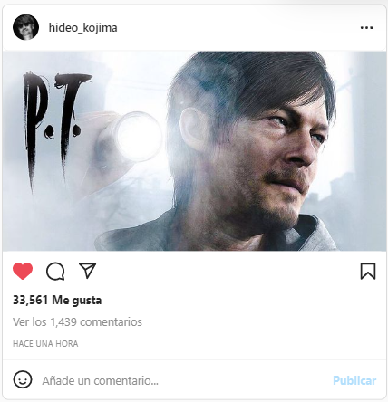Publicación de Hideo Kojima de Silent Hill PT